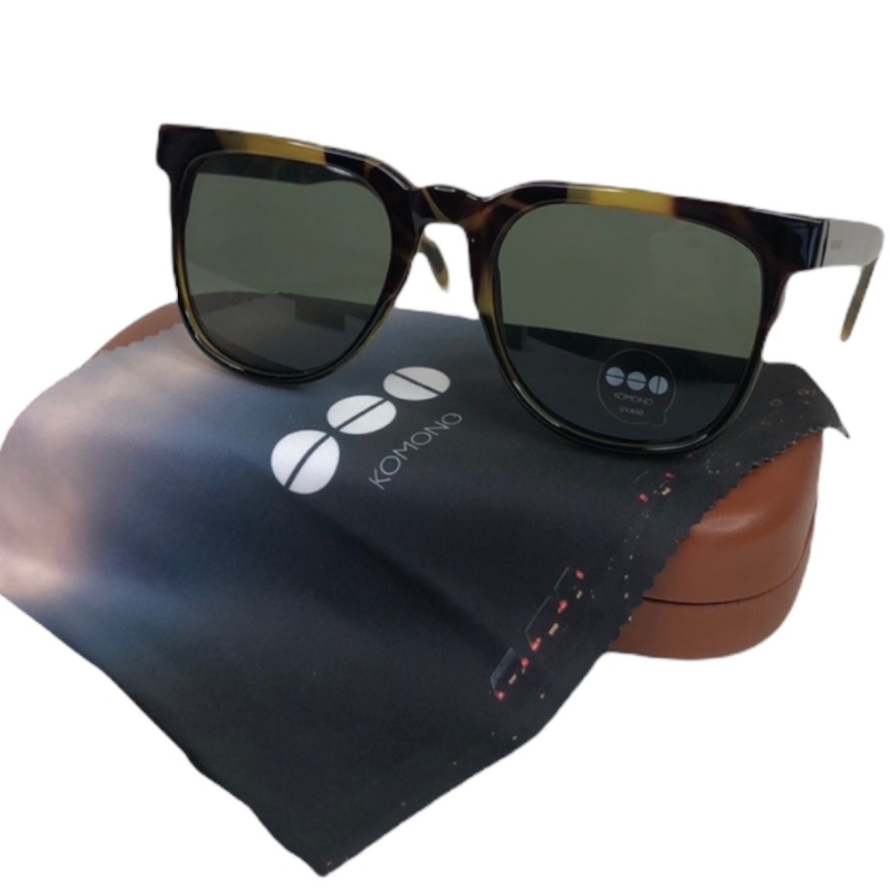 KOMONO Riviera Green Tortoise Sunglasses NEW brown - Picture 3 of 14